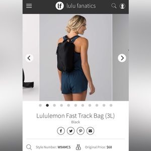 Lululemon Fast Track Bag Black (3L)